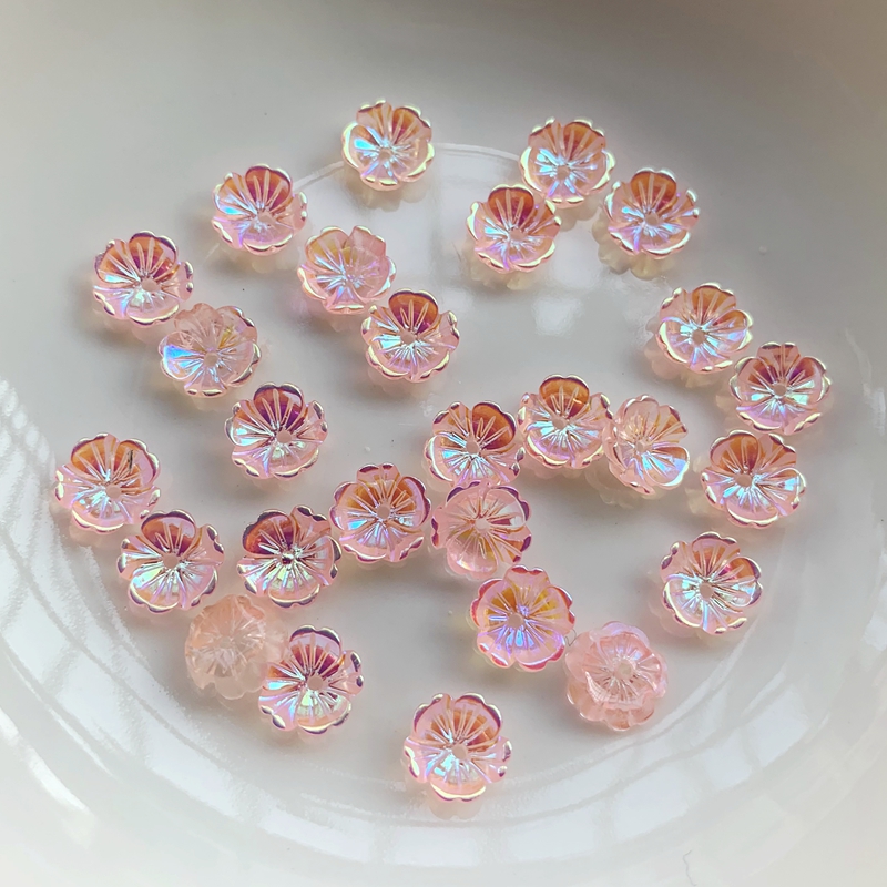 Resin Art Earrings Design - Çiçekler 8mm Küpe takı aksesuarları reçine