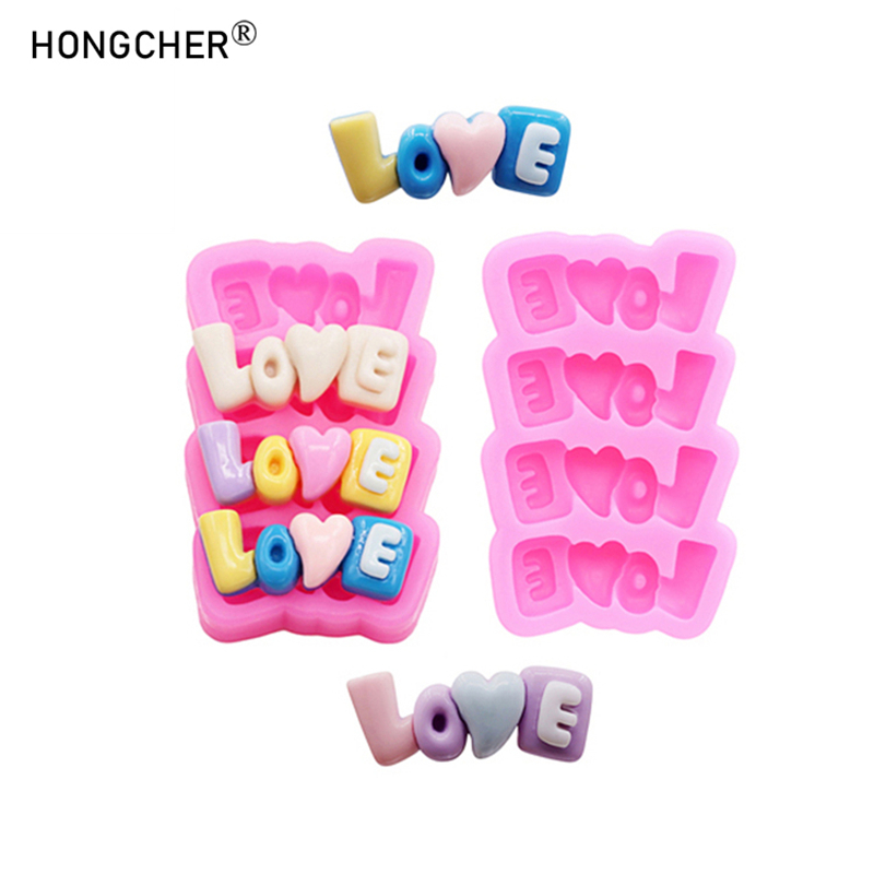 Resin Art Alphabet - AŞK Harfleri Silikon Kalıp DIY Telefon