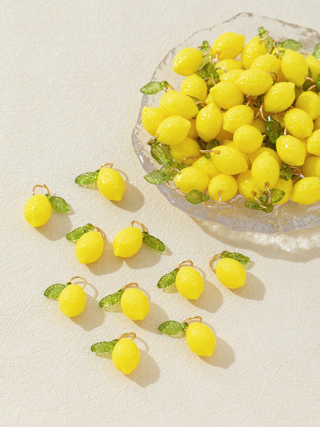 Resin Art Things - 10 adet 3D limon reçine takılar
