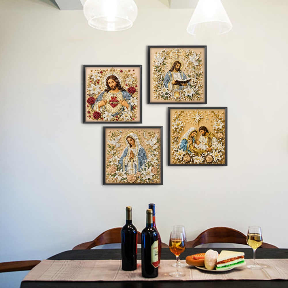 Resin Art Mary - 5D DIY İnci Boyama Kiti, Gergi