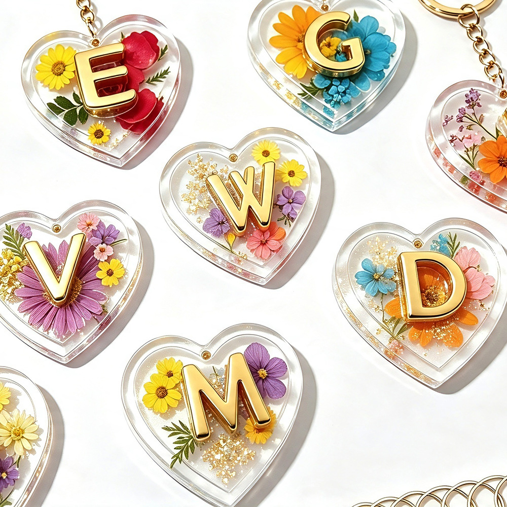 Resin Art Alphabet - 26 Harf ve Kalp Silikon Kalıpları
