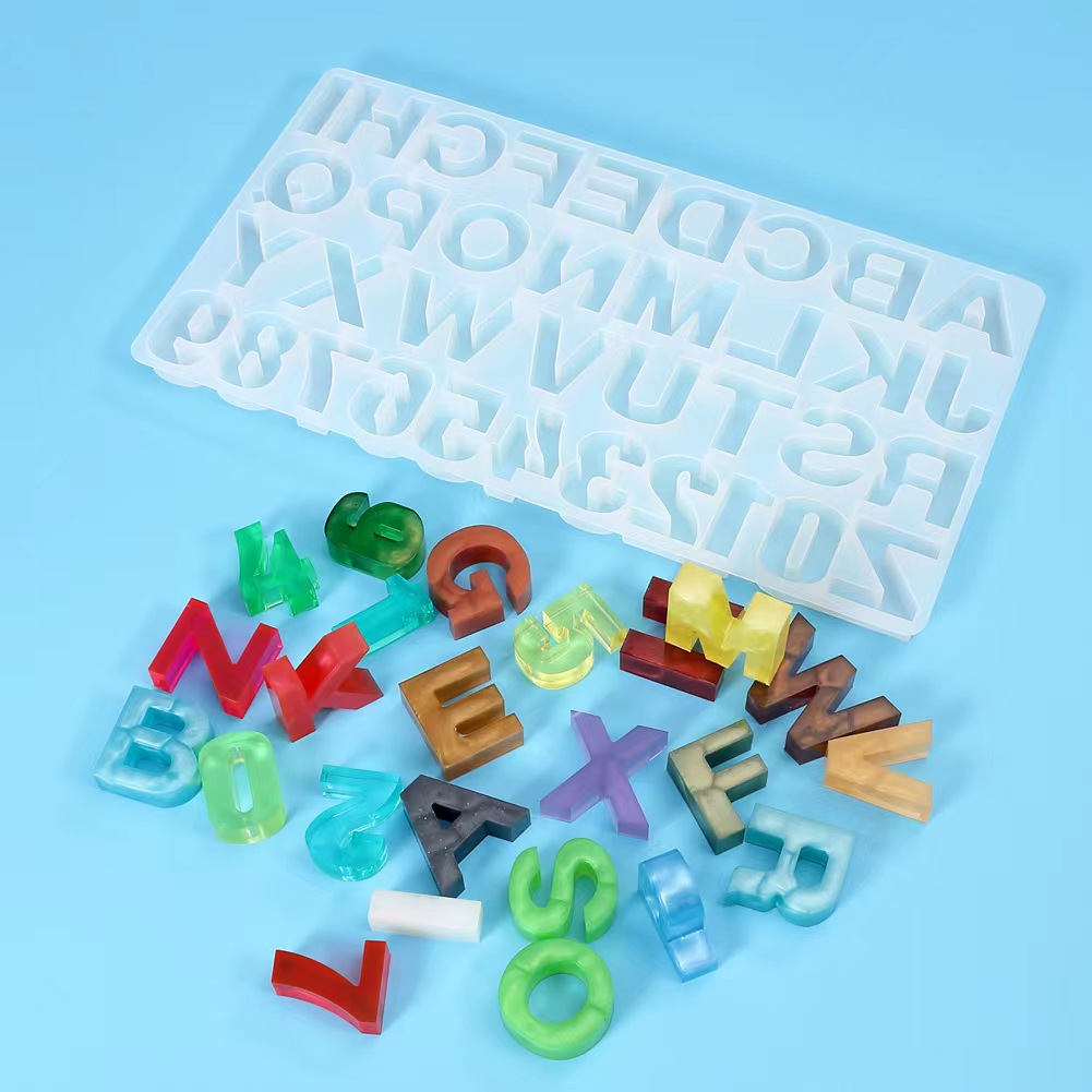 Resin Art Alphabet - Ev DIY Dekor 1 ADET Kristal