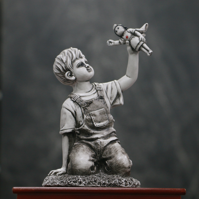 Resin Art For Anniversary Gift - Banksy Heykelciği Sanat Eseri Hasta Hemşiresi