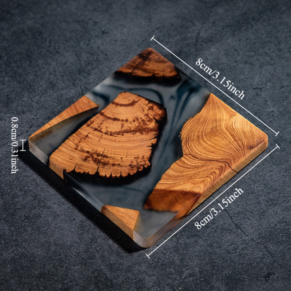 Ahşap Reçine Bardak Kare Finca - Resin Art Coffee Table incelemesi ve fiyatı