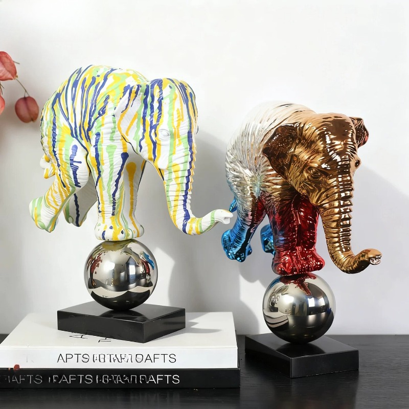 Renkli Graffiti Fil Heykeli Re - Resin Art For Anniversary Gift incelemesi ve fiyatı