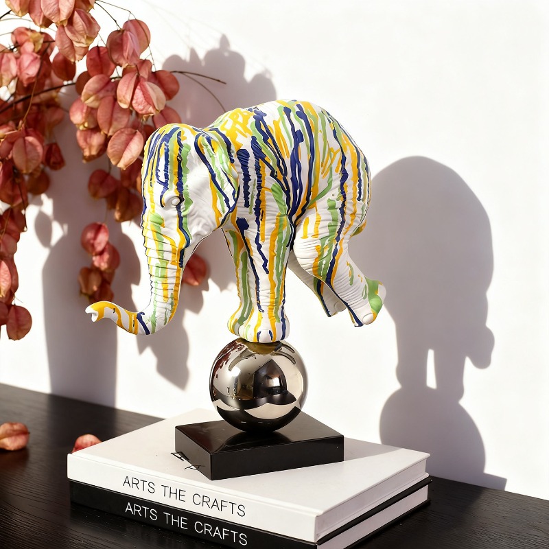 Renkli Graffiti Fil Heykeli Re - Resin Art For Anniversary Gift incelemesi ve fiyatı