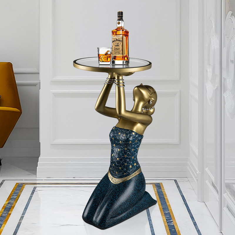 Reçine Diz Çökmüş Kız Figürü S - Resin Art Coffee Table incelemesi ve fiyatı